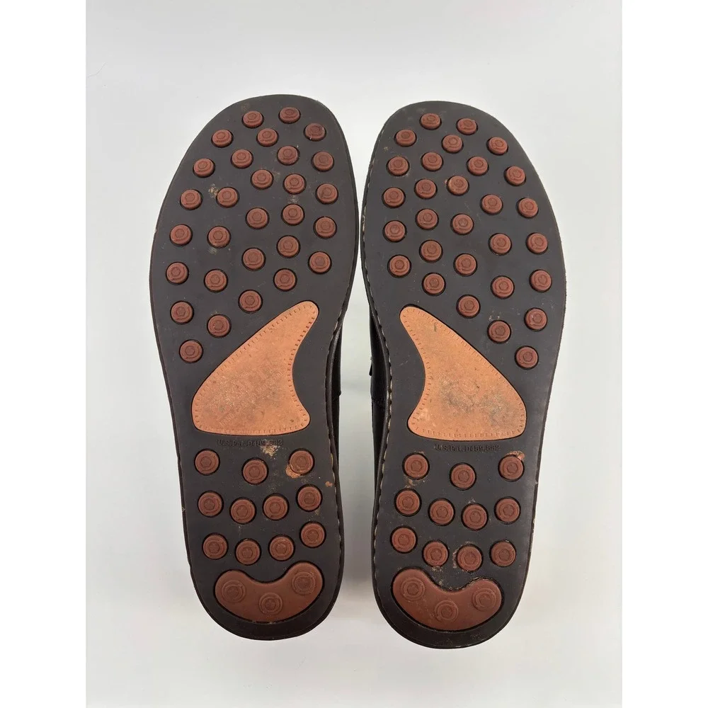 Born Mens Leather Loafers Dark Brown Slip On Driving Shoes Size 11.5 H489-302